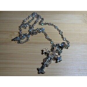 Elegant Cross Crown Pendant Necklace for Ladies, Signed